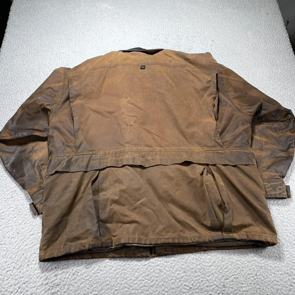 VTG Browning Dura Wax Cotton Quilted Field Jacket Corduroy Collar Brown 2XL